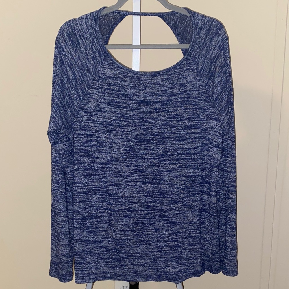 Navy Heather Long Sleeve Activewear Tee